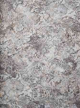 Шпалери вінілові на флізеліні гарячого тиснення DU&KA 1.06х10 вензель основа під штукатурку сірі коричневі Київ