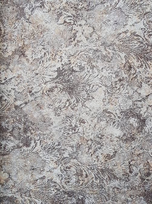 Шпалери вінілові на флізеліні гарячого тиснення DU&KA 1.06х10 вензель основа під штукатурку сірі коричневі Київ - фото 3