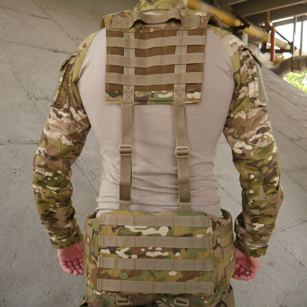 Разгрузочный пояс мультикам R-1 широкий тактический пояс с лямками военный рпс мультикам материал Cordura Львов - изображение 10
