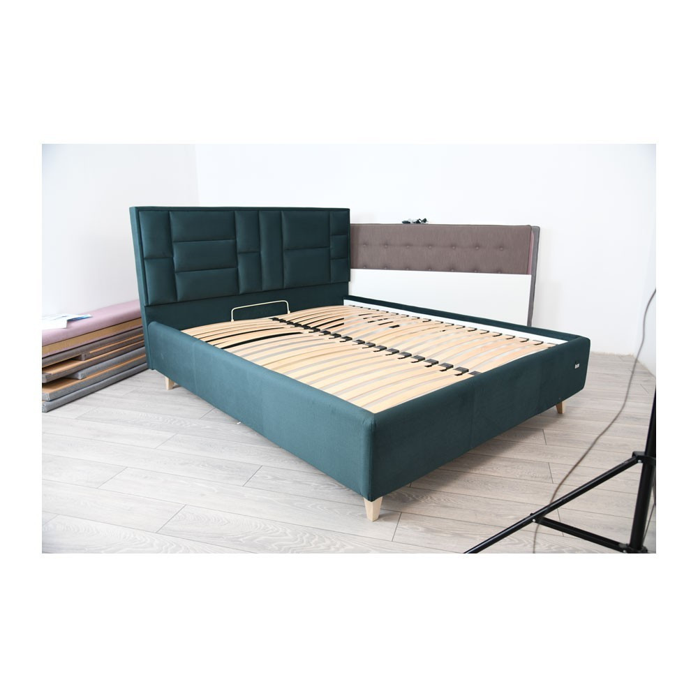 Кровать TaurusDesign Emilia Standart на ножках 140x200 темно-синий Киев - изображение 6