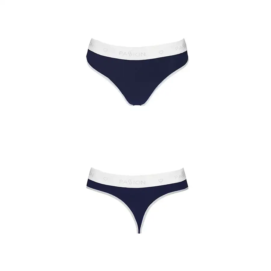 Спортивні трусики-стрінги Passion PS007 PANTIES XL, navy blue Львов - изображение 5