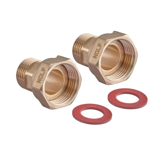 Комплект для подключения счетчика воды с накидной гайкой Nolf NFC.460-SET - 1/2
