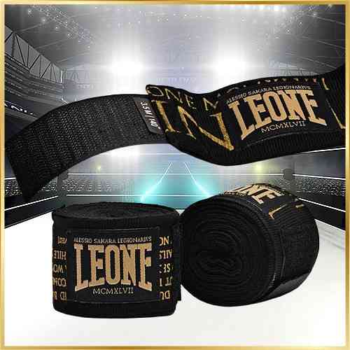 Боксерські бинти Leone Legionarivs 3,5 м еластичні бавовняні бинти для боксу та єдиноборств, чорні Київ