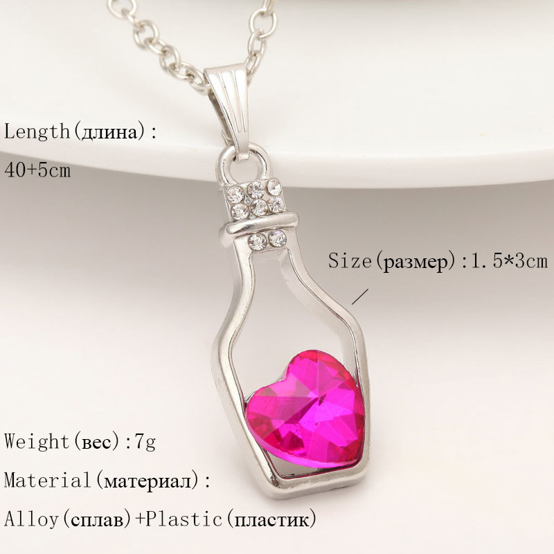 Кулон на шию Серце в пляшку на ланцюжку Київ - фото 2