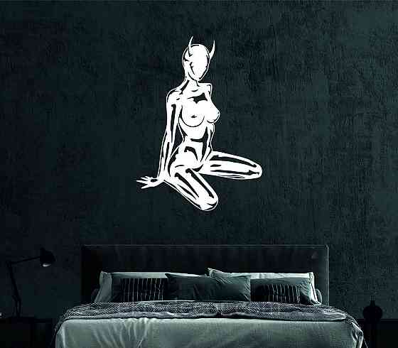 Декоративное настенное Панно «Девушка», Декор на стену 70*50 см, Белый Киев