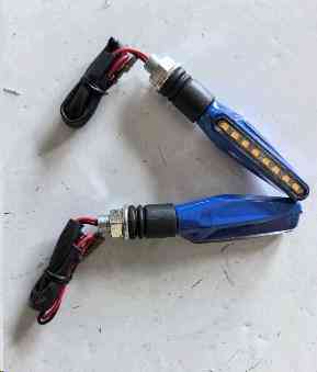 Поворот светодиодный, прямоугольный (20 LED, синий, белое стекло) Мукачево