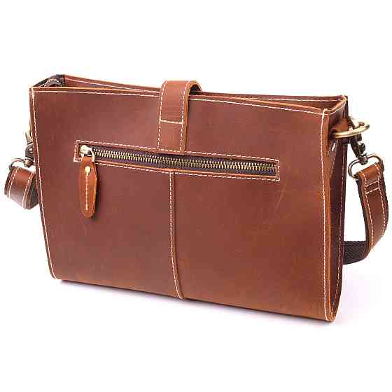 Винтажная женская сумка из натуральной кожи Коричневая (Vintage) Киев