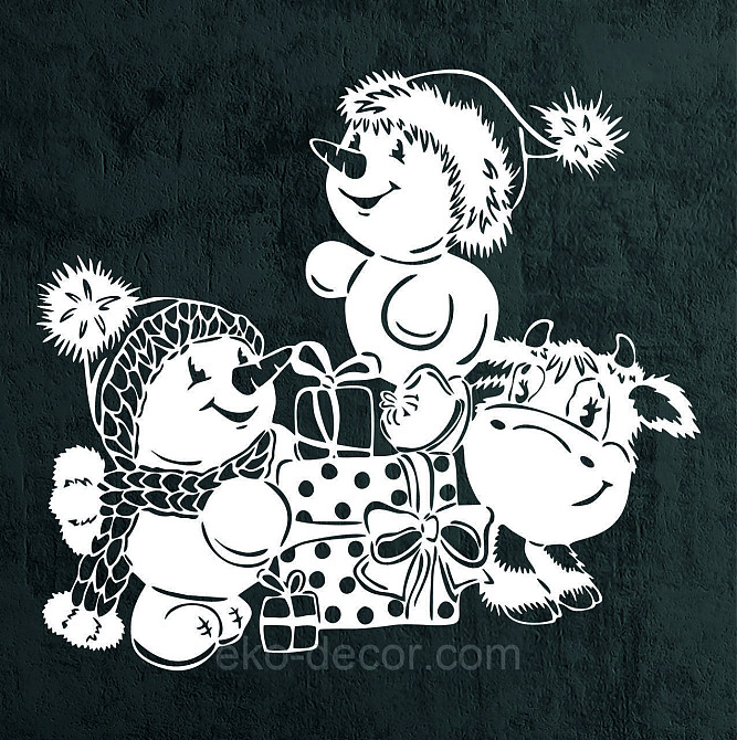 Декоративне настінне Панно «Сніговик», Декор на стену Київ - фото 7