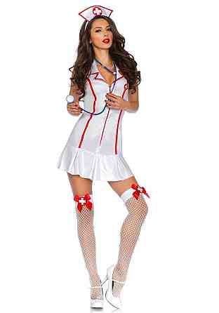 Еротичний костюм медсестри Leg Avenue Head Nurse M/L, сукня, аксесуар на голову, стетоскоп Sex Aura Київ