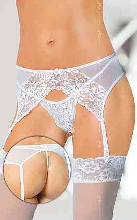 Пояс для панчіх - Garterbelt 3317, white - M/L Sex Aura Київ