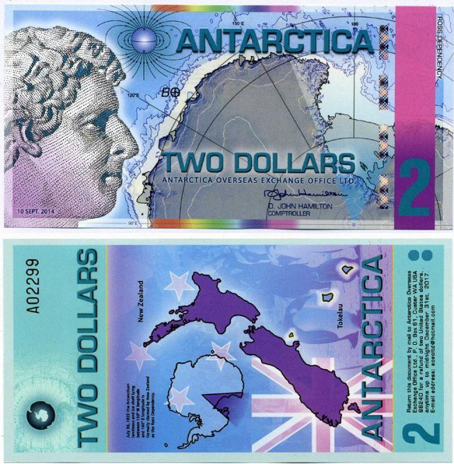Антарктика / Antarctica 3 dollar 2008 UNC Полтава - фото 1