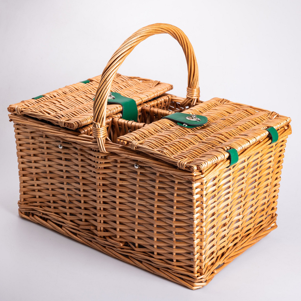 Плетеная корзина для пикника с посудой на 4 персоны Киев - изображение 4