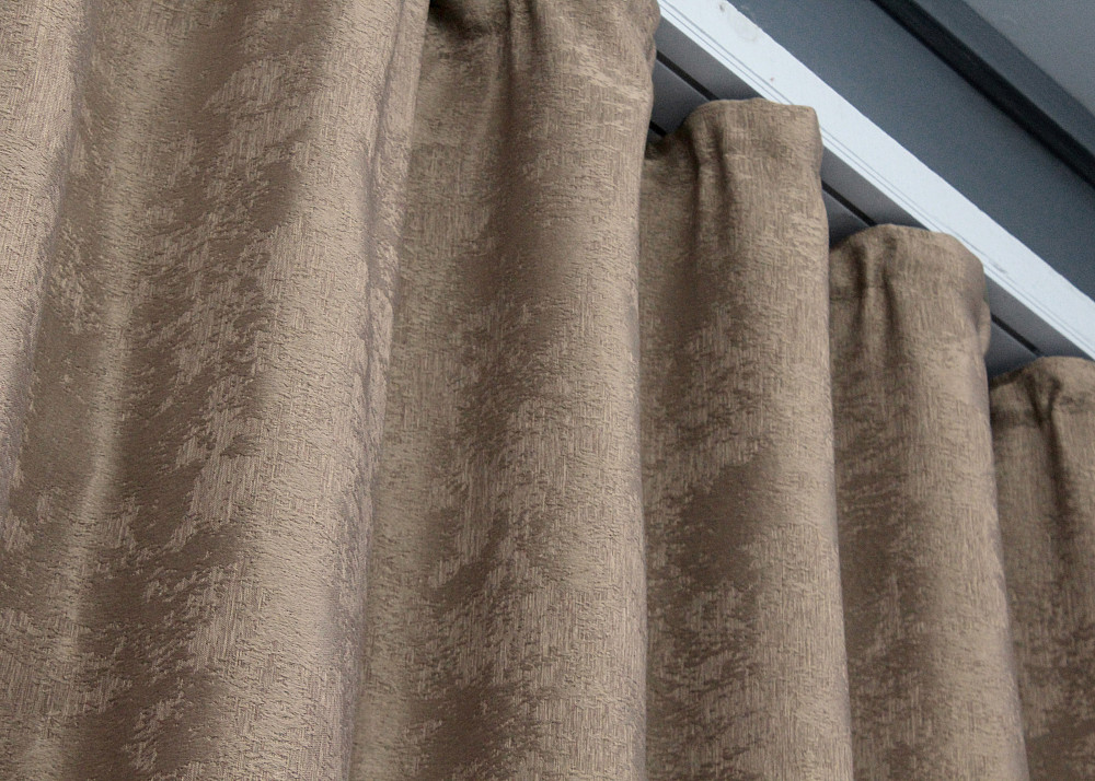 Комплект коротких штор VR-Textil Жаккард Sultan XO № 1682ш Какао 130х170 см 2 шт (35-0321) Киев - изображение 8