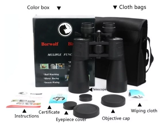 Бинокль астрономический Borwolf 10-380X100 с зумом Винница - изображение 10