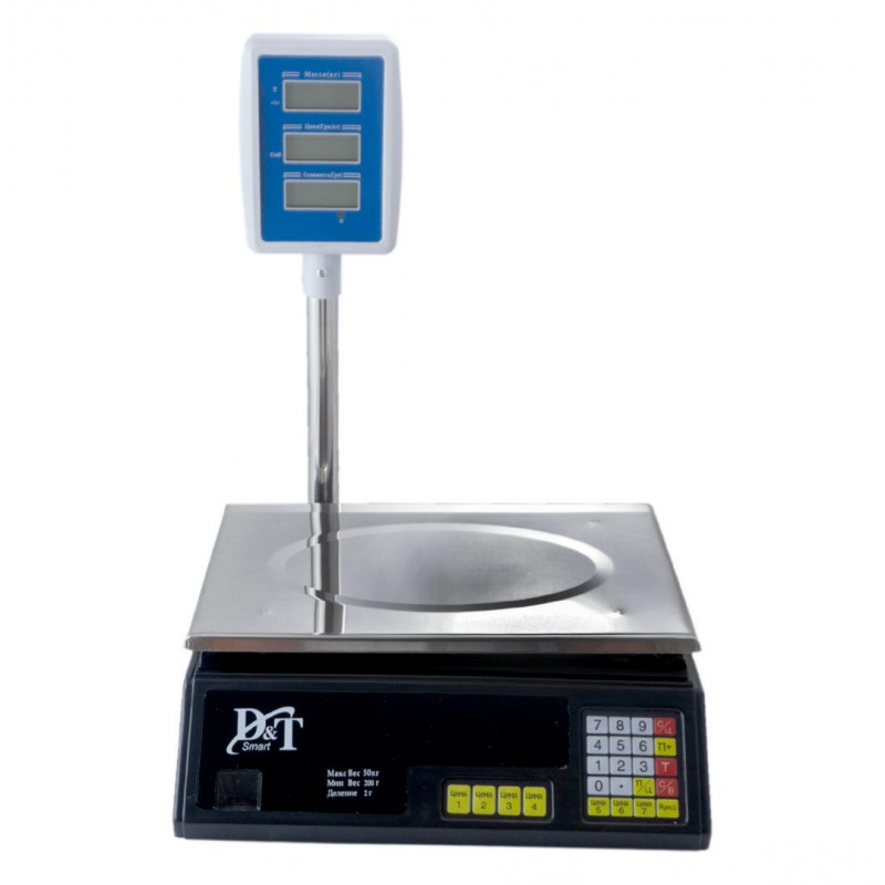 Электронные торговые весы DT-5053 4V D&T до 50 кг, точность 2 г, аккумулятор 6В, питание 220 В Одесса - изображение 2