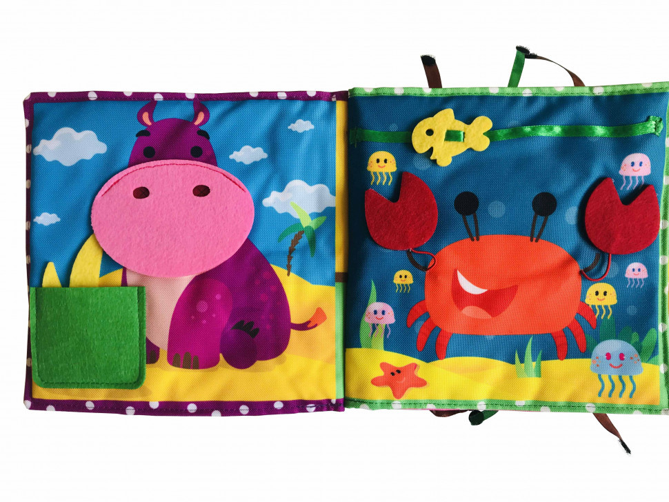 Текстильна розвиваюча книга для малят Bambini "Щеня" 403655 Вінниця - фото 6