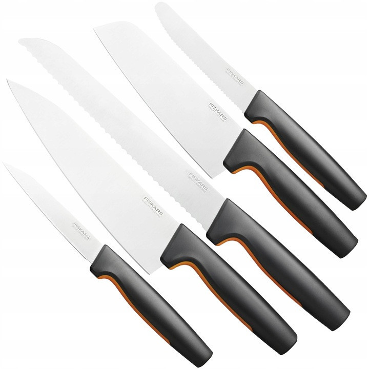 Кухонный Набор Ножей 5 предметов с пластиковым блоком Fiskars 
