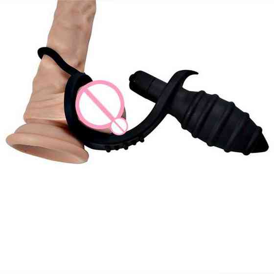 Уникальный Вибромассажер для анальной стимуляции и массажа простаты 10-ти частотный 3.6 см - Черный Винница