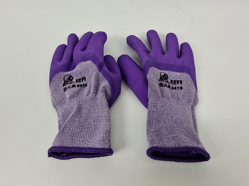 Господарські рукавички зі стрейчева покрита спіненим латексом No419 (12 пар) Харків - фото 1