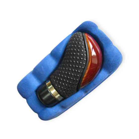 Накладка на кпп ручку універс. шкірозамінник чорний, вставка темного дерева Мукачево