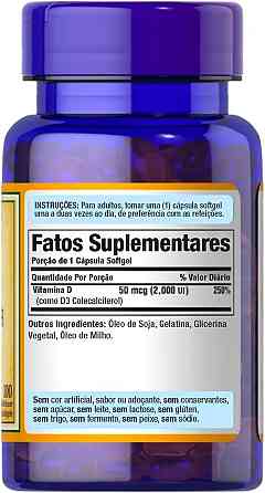 Вітамін D3 Puritan's Pride Vitamin D3 2000iu 100 Softgels Луцьк