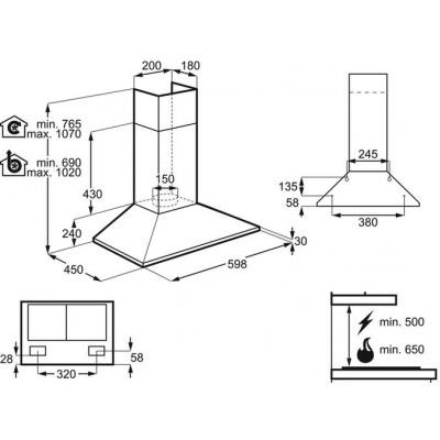 Вытяжка кухонная Electrolux EFC226V Винница - изображение 2
