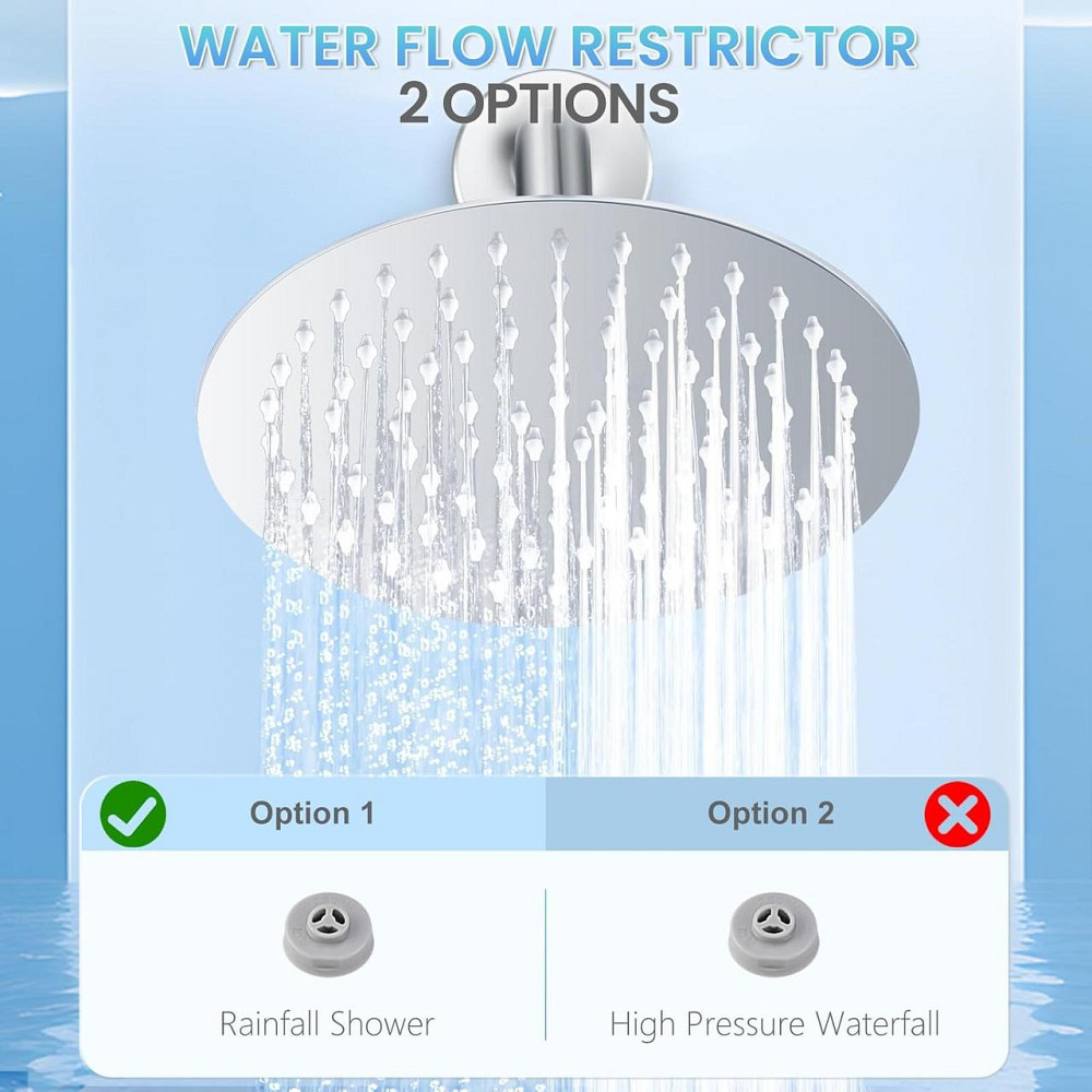 Душевая воронка круглая 20 см нержавеющая сталь водосберегающая с эффектом дождя насадка для душа ультратонкая Киев - изображение 3