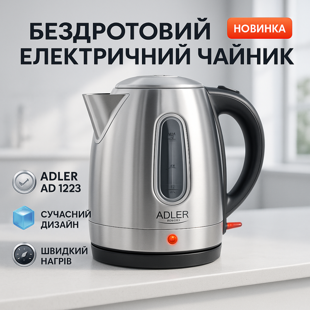 Электрический чайник с индикатором работы Adler, Качественный электрический чайник для дома YC-96 Львов - изображение 5