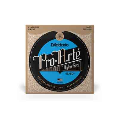 Струни для гітари D'Addario Pro-Arte Black Nylon Hard Tension (EJ50) Вінниця