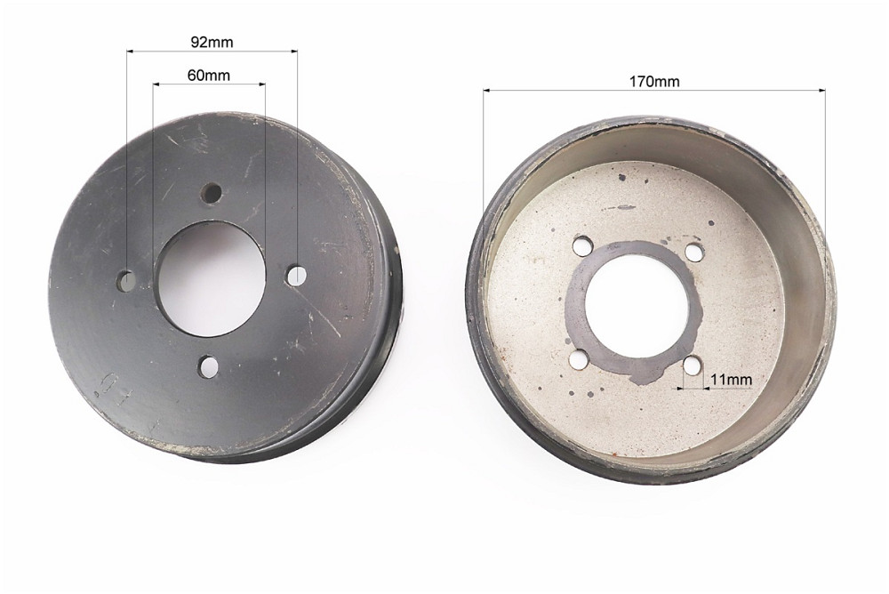 Гальмівний барабан D-170mm, 4отв.x92mm к-кт 2шт Київ - фото 2