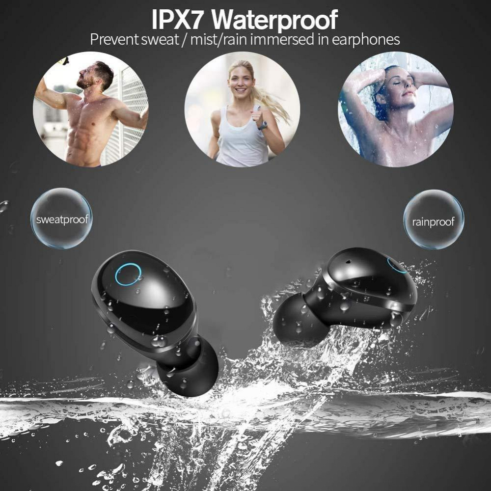 Бездротові навушники BlueTEK T28 TWS Bluetooth 5.0, Powerbank 3000мАг, IPX7 Водонепроникні, 120 годин роботи, Чорні Київ - фото 6