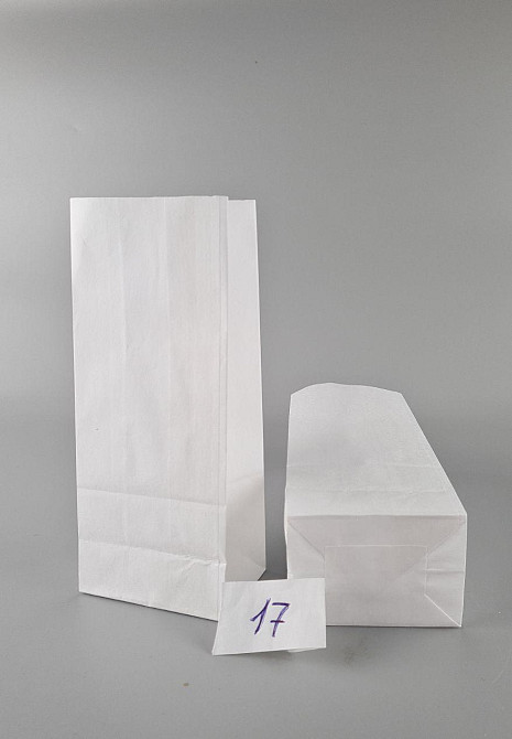 Пакет паперовий 21,5*9*6,5 см 70 г\м2 з дном білий 25 шт Харків - фото 2