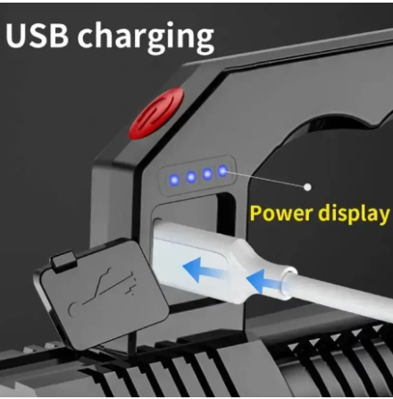 Ручной аккумуляторный фонарь BL-X509-4LED+COB с USB и боковым светом TORCH BL-X508 Киев