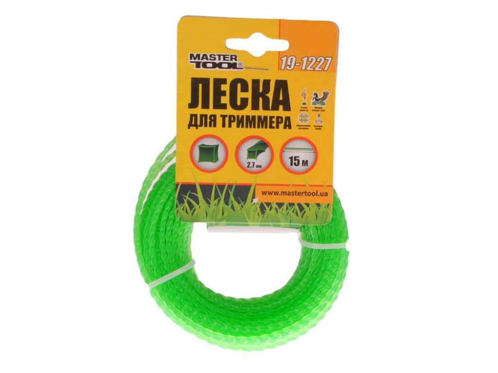 Леска для подстройки травы квадрат крученый, (d=2,7мм x 15м) ТМ MASTER TOOL Киев - изображение 1