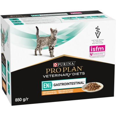 Влажный корм для кошек Purina Pro Plan Veterinary Diets EN Gastrointestinal При болезнях желудочно-кишечного тракта С курицей 10 x 85 г (8445290093561 Винница - изображение 9