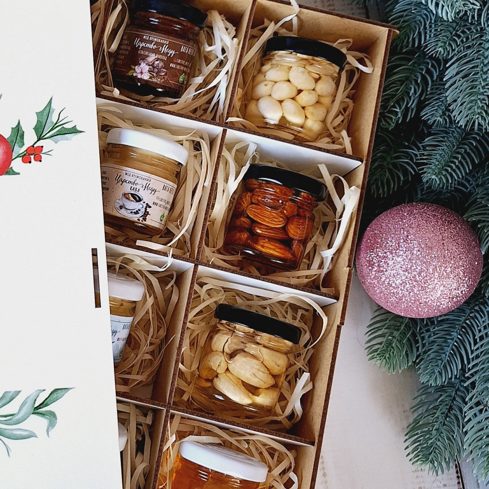Адвент Новорічний подарунковий набір з медом та горіхами (0308) Одеса - фото 5