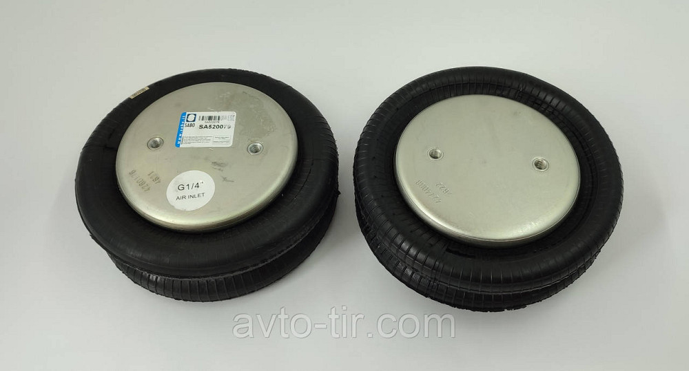 Пневмоподушка бублик двойной (SABO Италия) SAF SCHMITZ ROR BPW отверстия параллельно Луцк - изображение 1