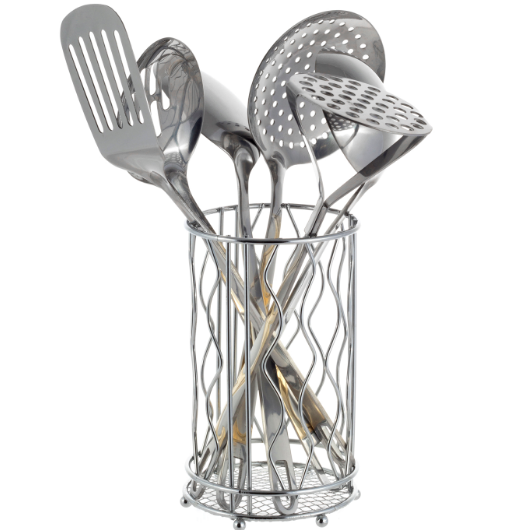 Набір кухонного приладдя 7 предметів:(6шт + підставка) нержавіюча сталь 5231 KAMILLE Житомир - изображение 2