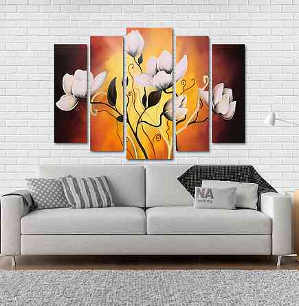 Модульная картина Цветы Абстракция Art-219_5 Киев