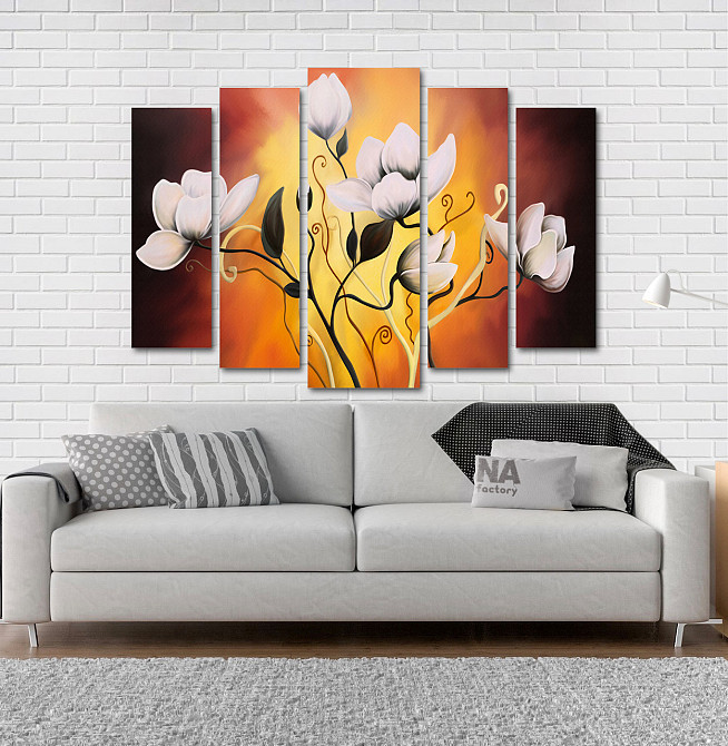 Модульная картина Цветы Абстракция Art-219_5 Киев - изображение 2