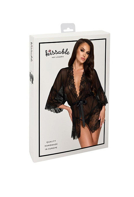 Пеньюар Kissable Midnight Kiss Negligee L/XL Sex Aura Київ - фото 9