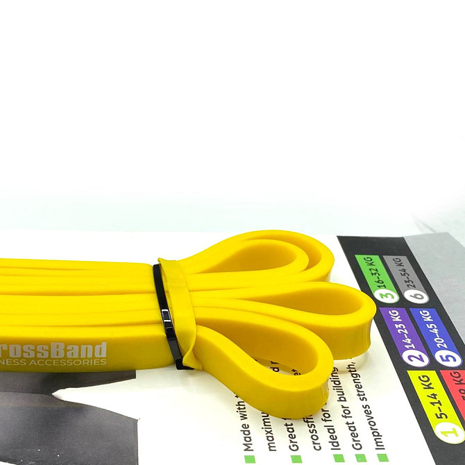 Еспандер-петля (гумка для фітнесу і кроссфіту) PowerPlay 4115 Power Band Light Жовта (1-7kg) Кам'янське - фото 9