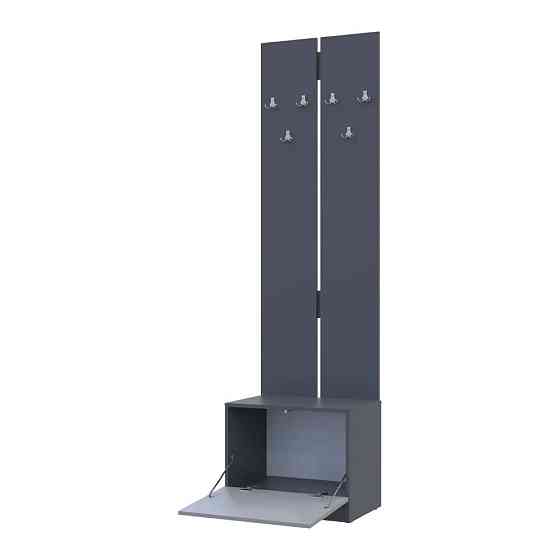 Вішалка з тумбою для взуття Doros Сола Графіт / Сірий 60х40х215 см DRS-011740 (44900343) Львів