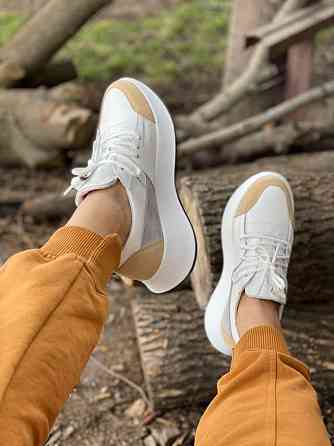 M.KRAFT Кросівки жіночі M.KRAFT 199 білий/сірий (весна-осінь, шкіра+замша натуральна) (4397) ли Коломыя