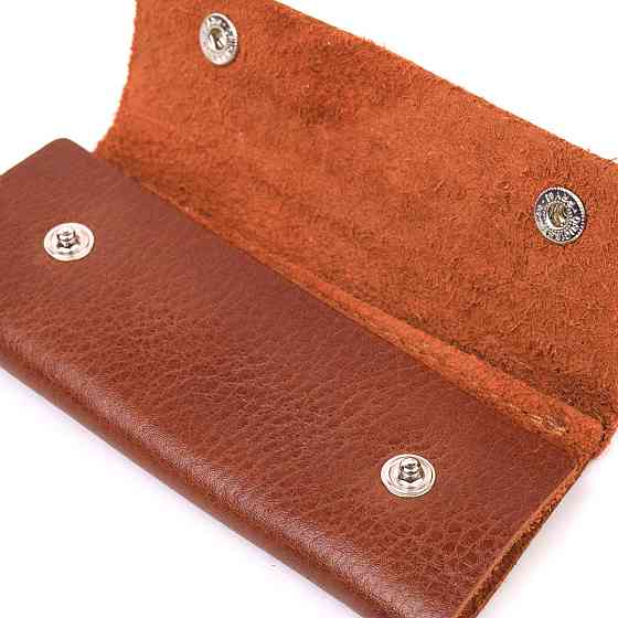 Практична ключниця у глянсовій шкірі Слава ЗСУ GRANDE PELLE 16720 Світло-коричнева Київ