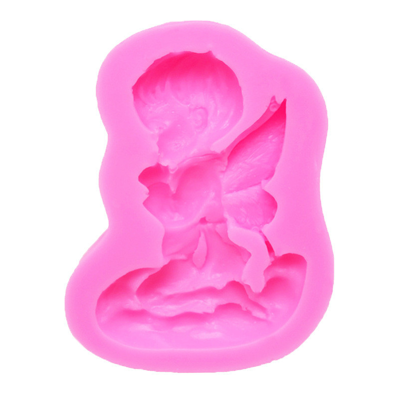 Молд силіконовий Ангел 77 на 58 мм рожевий Київ - фото 17