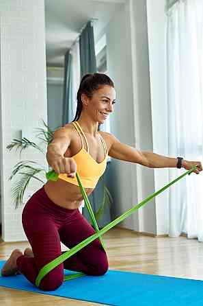 Еспандер петля гумка занять фітнесом пілатесом кросфітом реабілітації силових   тренувань U-POWEX Fitness 9.1 кг Київ