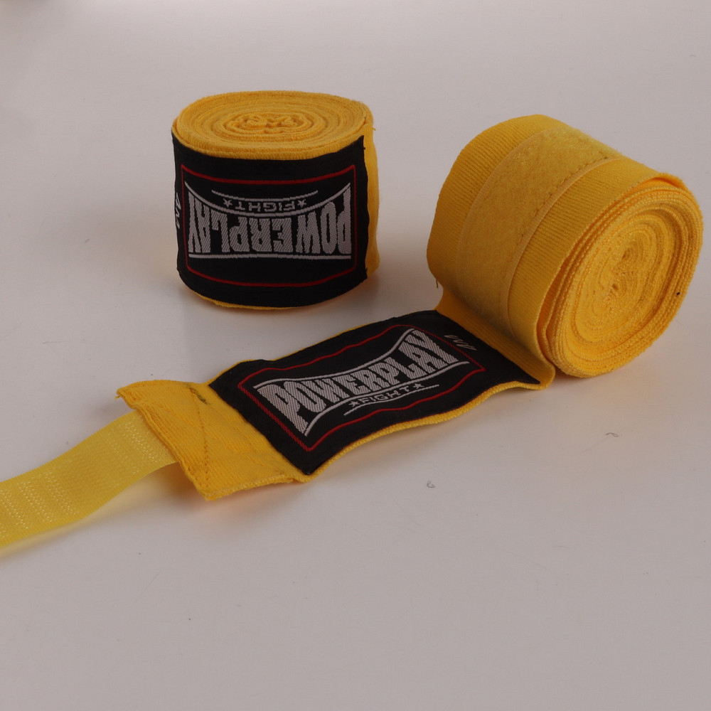 Бинты спортивные для бокса / Боксерские бинты для рук желтые PowerPlay 4 метра Киев - изображение 10