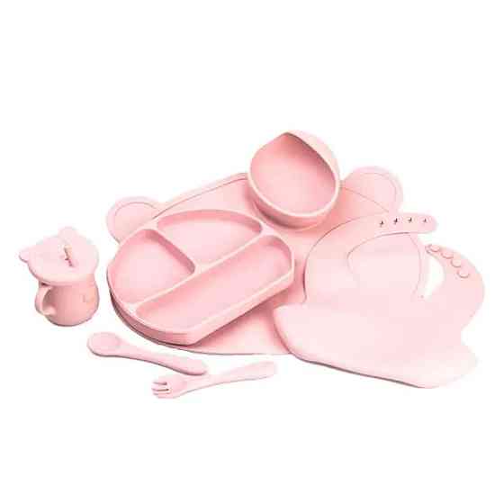 TS Kitchen Дитячий набір силіконового посуду7 предметів Рожевий HP34546P Киев