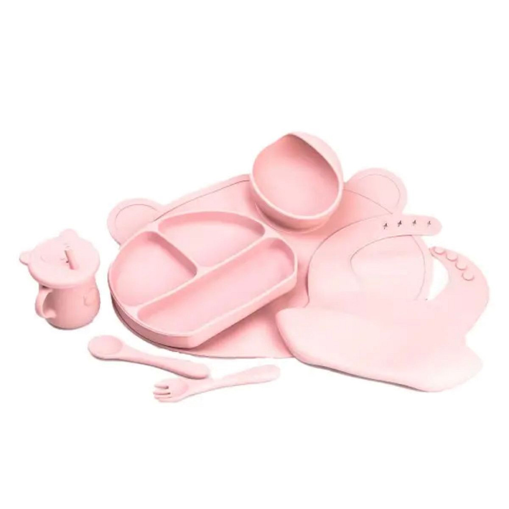 TS Kitchen Дитячий набір силіконового посуду7 предметів Рожевий HP34546P Киев - изображение 1